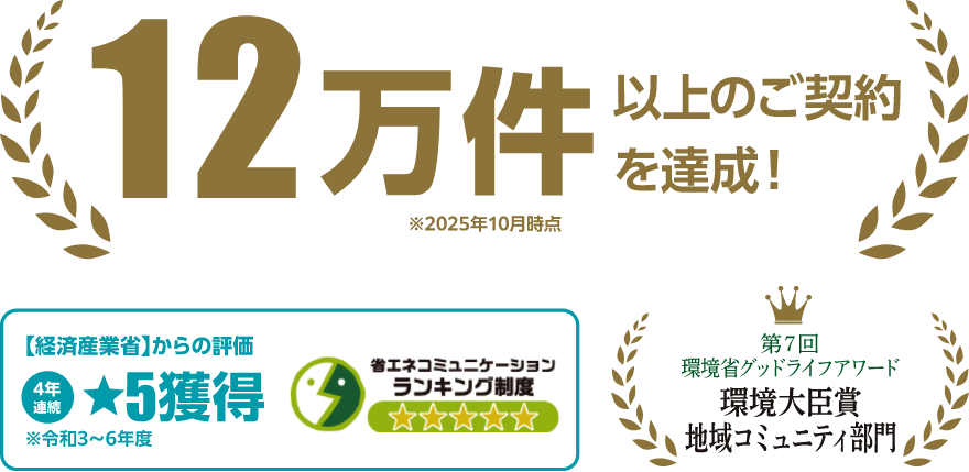 11万件以上のご契約を達成！※2025年6月時点