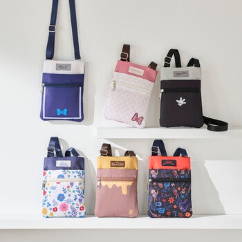 毎日の相棒ダブルフェイスデザインのショルダーバッグ（選べるキャラクター）