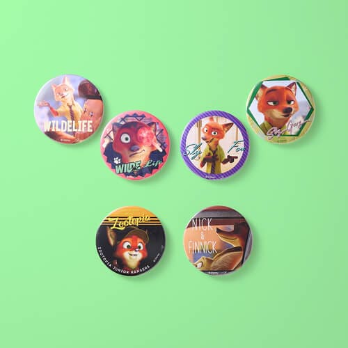 スタンド缶バッジ　「ズートピア」