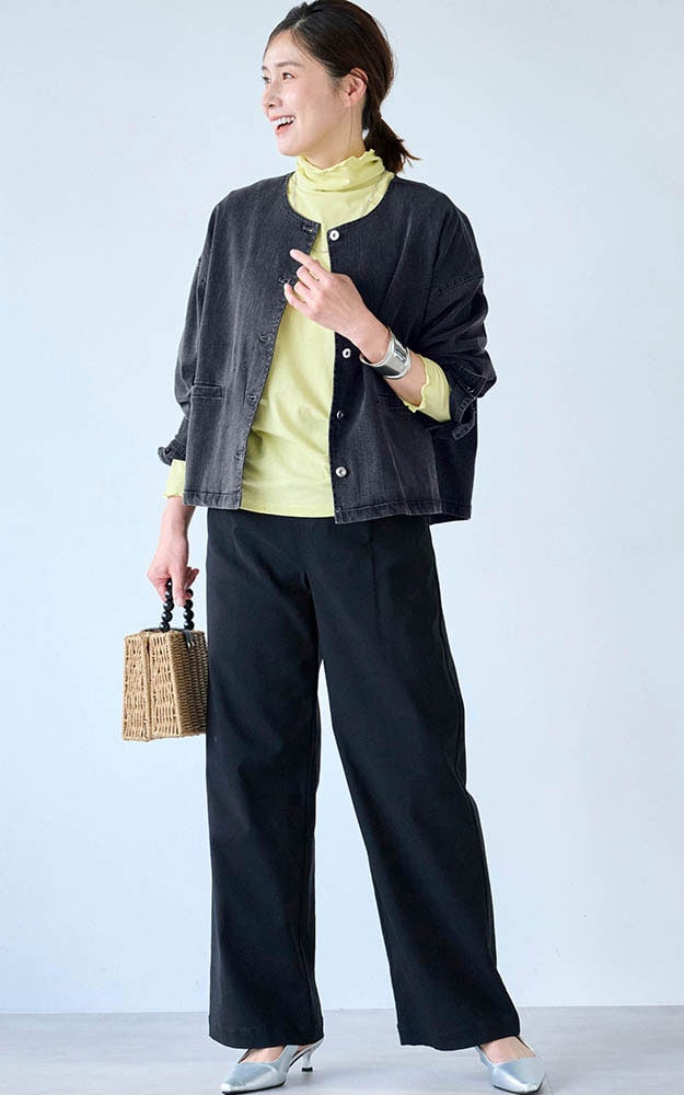 薄軽デニムショート丈羽織りスタイルノート/StyleNote