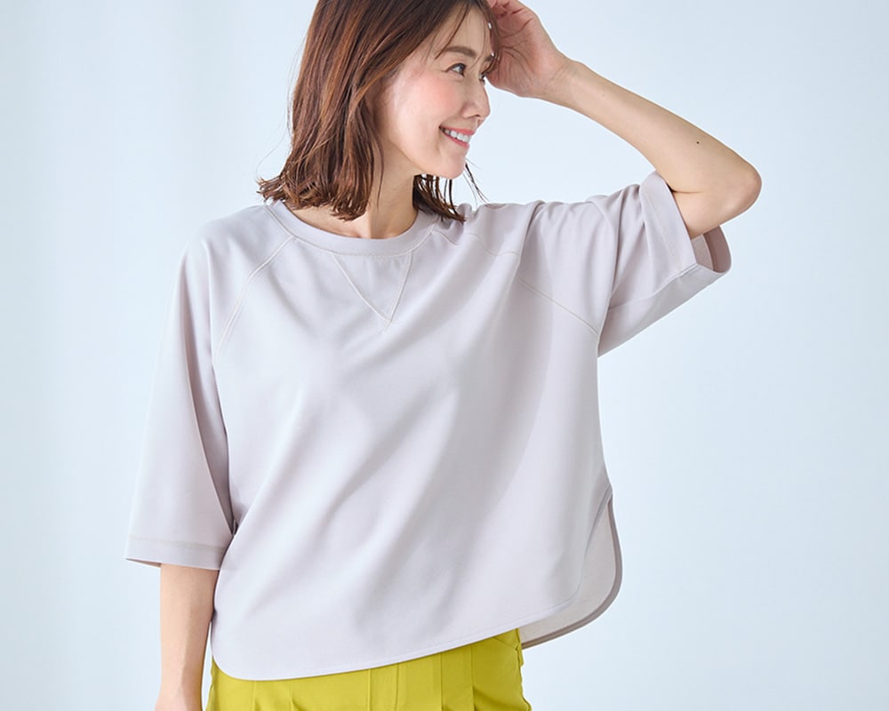 ジョーゼットこなれT【乾燥機OK】 【LEEweb(4月23日公開)にて掲載されました(PR)】（ラクドライ）
