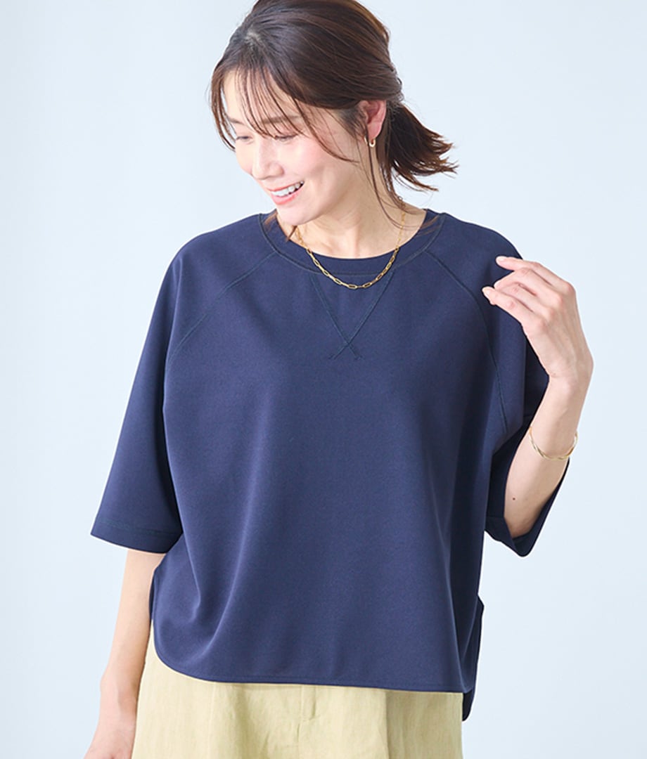 ジョーゼットこなれT【乾燥機OK】 【LEEweb(4月23日公開)にて掲載されました(PR)】（ラクドライ）