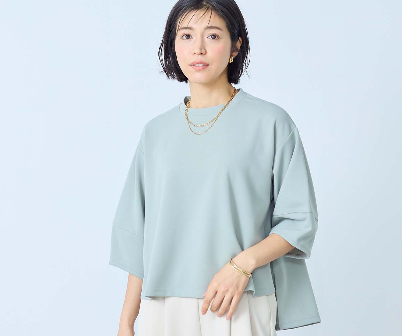 ランタンスリーブブラウス【乾燥機OK】 【メディア多数掲載！】（ラクドライ）