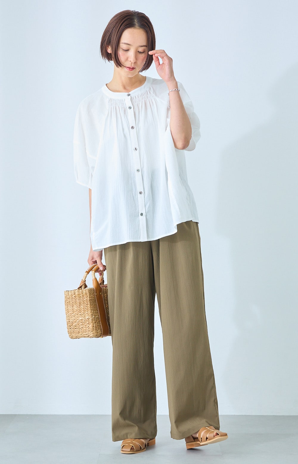 セミワイドイージーパンツ【乾燥機OK】 【LEEweb(4月23日公開)にて掲載されました(PR)】（ラクドライ）