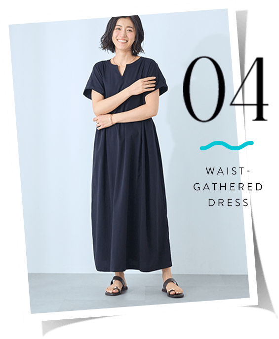 04 WAIST-GATHERED DRESS