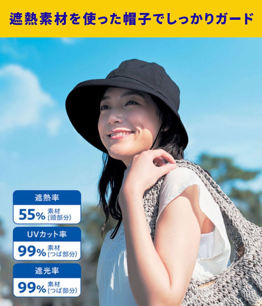 コカゲル遮熱素材使いハット【UV対策】超最強