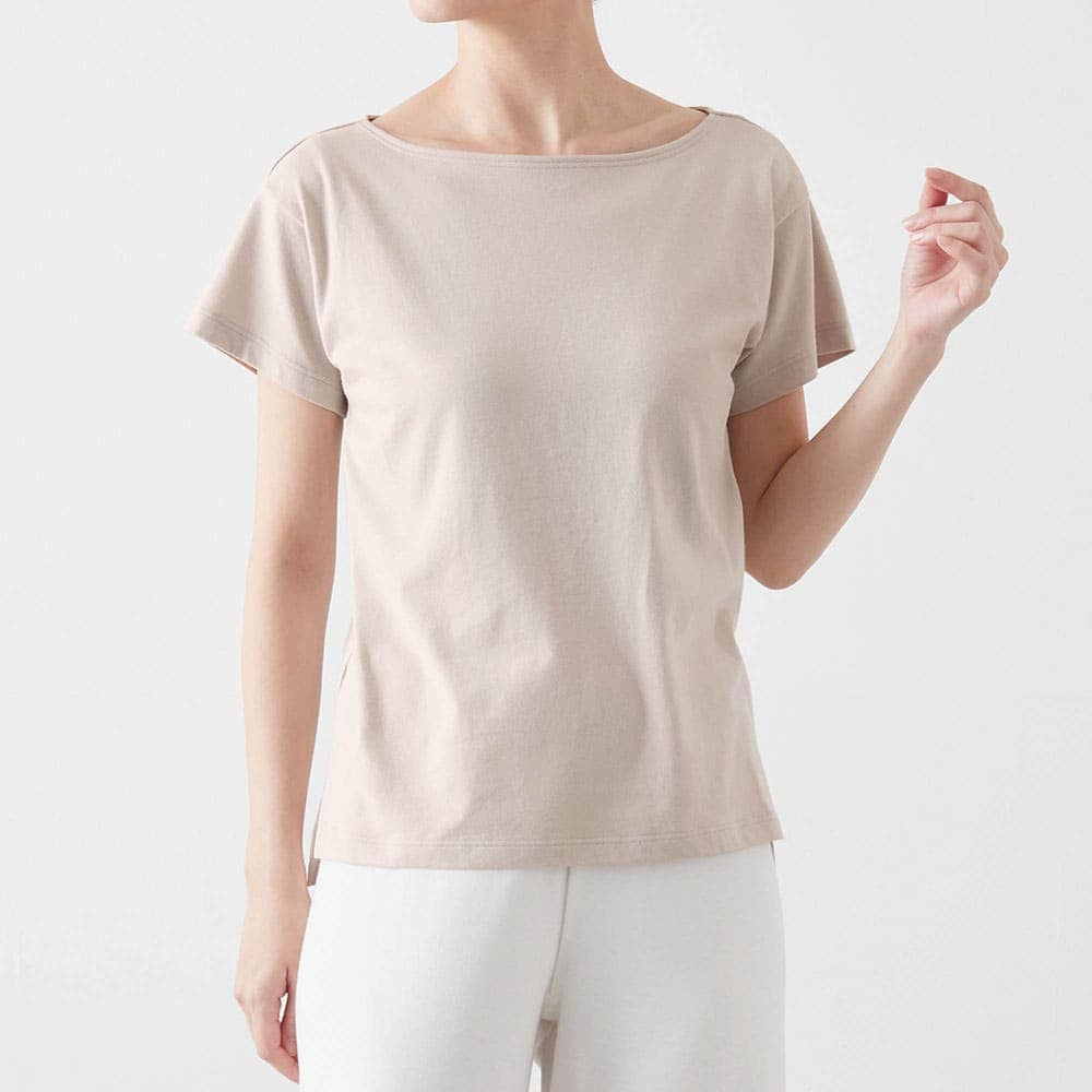 【新色追加】 サラッと快適・くつろぎカップ付き綿混Tシャツ（背中フリー）【吸水速乾】サラリスト/Salalist