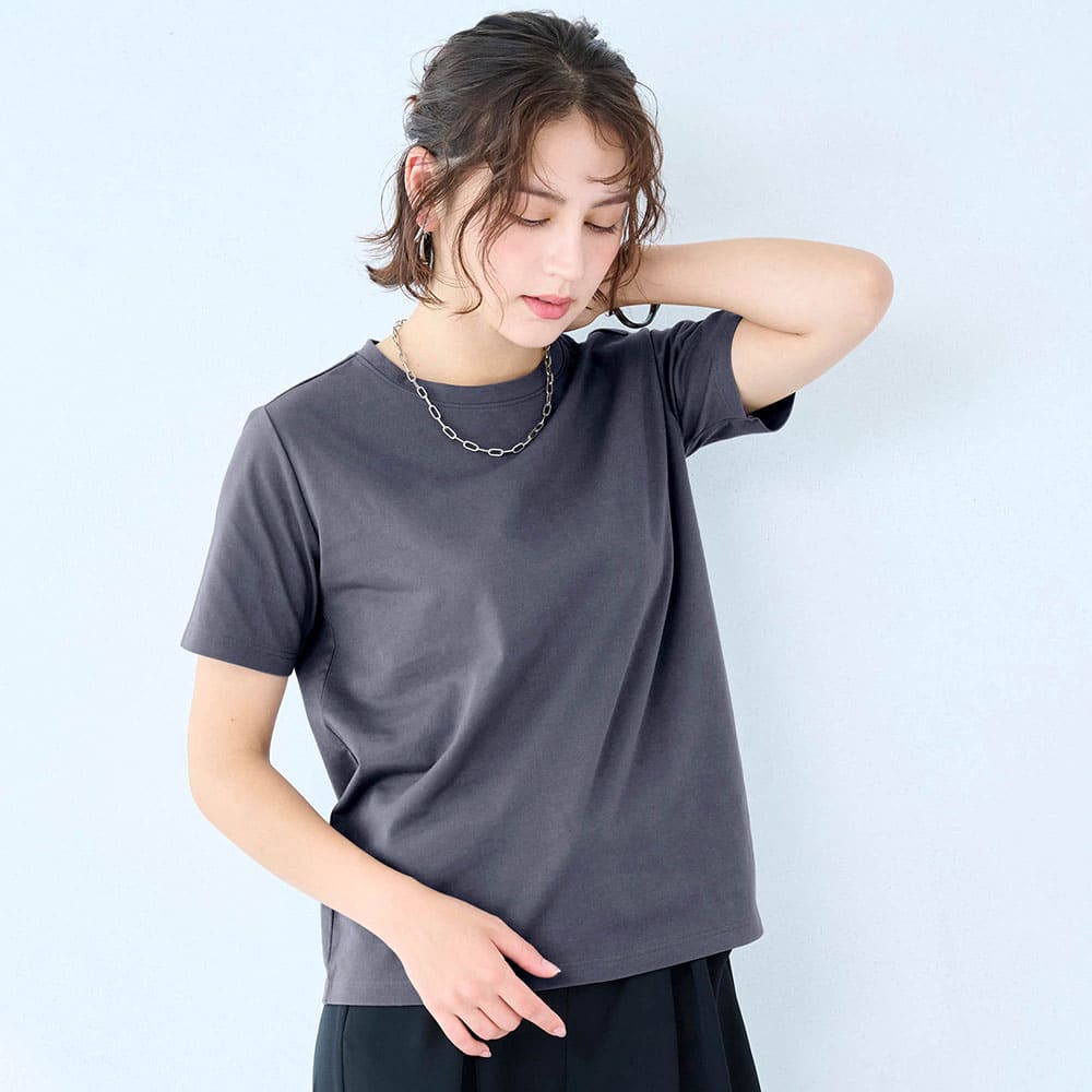 汗シミーヌ・シンプルTシャツ<br>※3/25販売開始予定速乾ふんわり