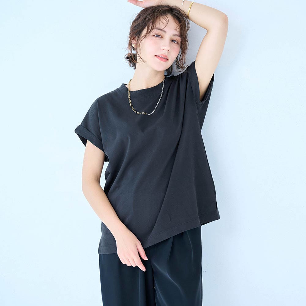 汗シミーヌ・フレンチスリーブTシャツ<br>※3/25販売開始予定速乾ふんわり