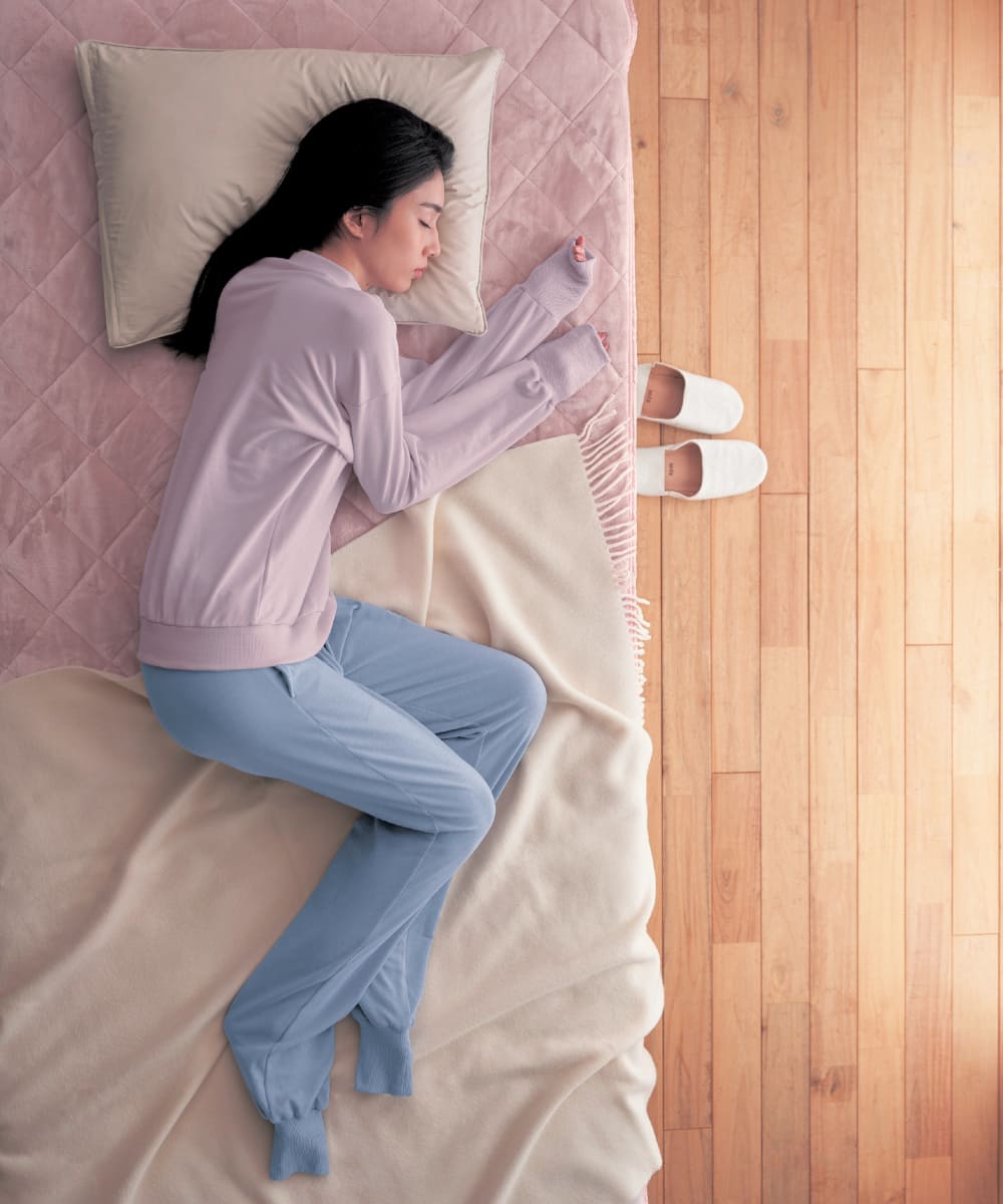 冷えからからだを守るもっちりコットンパジャマ<br>【2カラー】