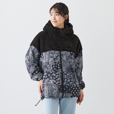 柄ありと無地を切替できるリバーシブル