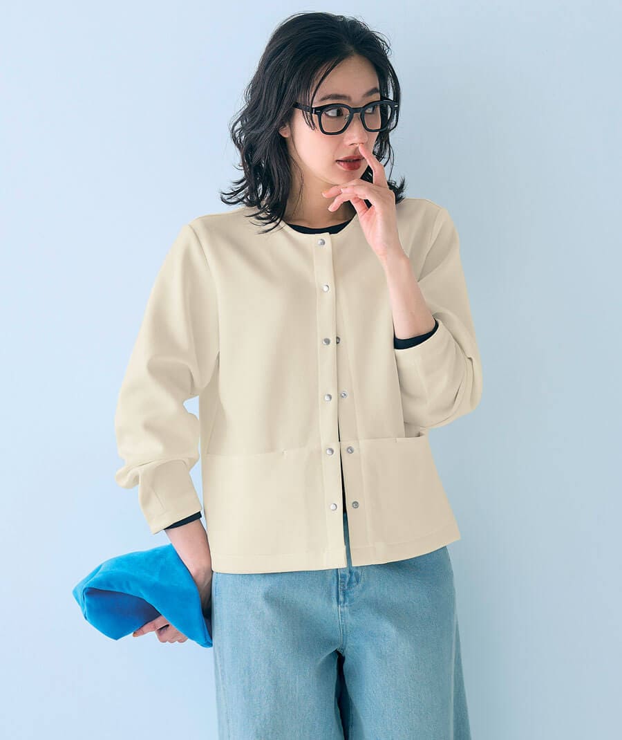 ダンボールスナップカーディガン【防汚加工】ウツクシロ