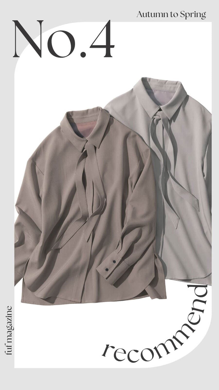 ボウタイ付きシャツ 【TV newsおかえり で着用されました】スタイルノート/StyleNote