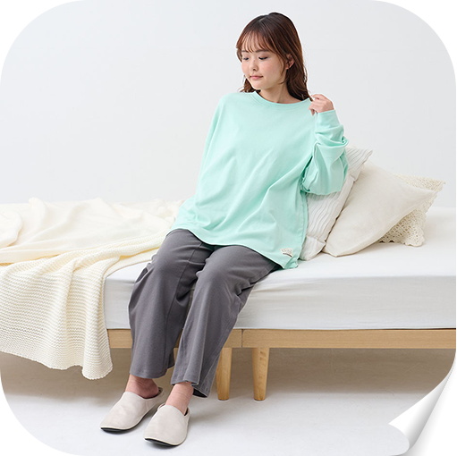 〈ベルメゾン×キヤスク〉みんなが着やすいレディースやわらかスムースパジャマ