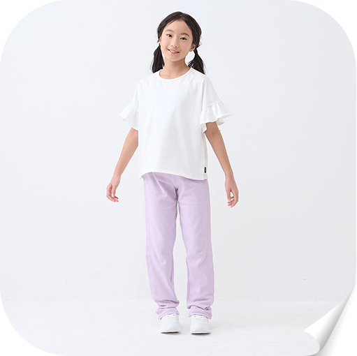 〈ベルメゾン×キヤスク〉みんなが着やすいエブリナポンチロングパンツ