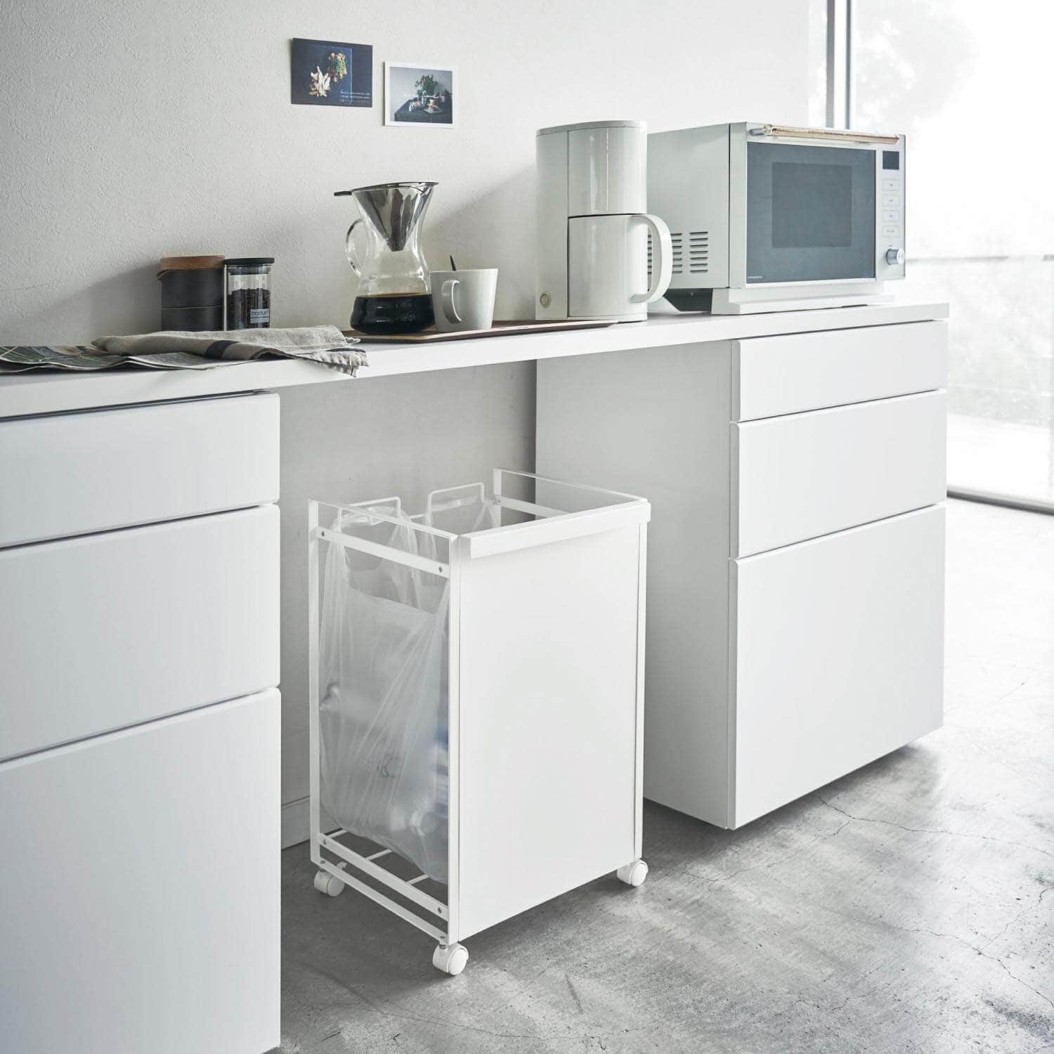 目隠し分別ダストワゴン ＜2分別／3分別＞【分別キッチンゴミ箱】