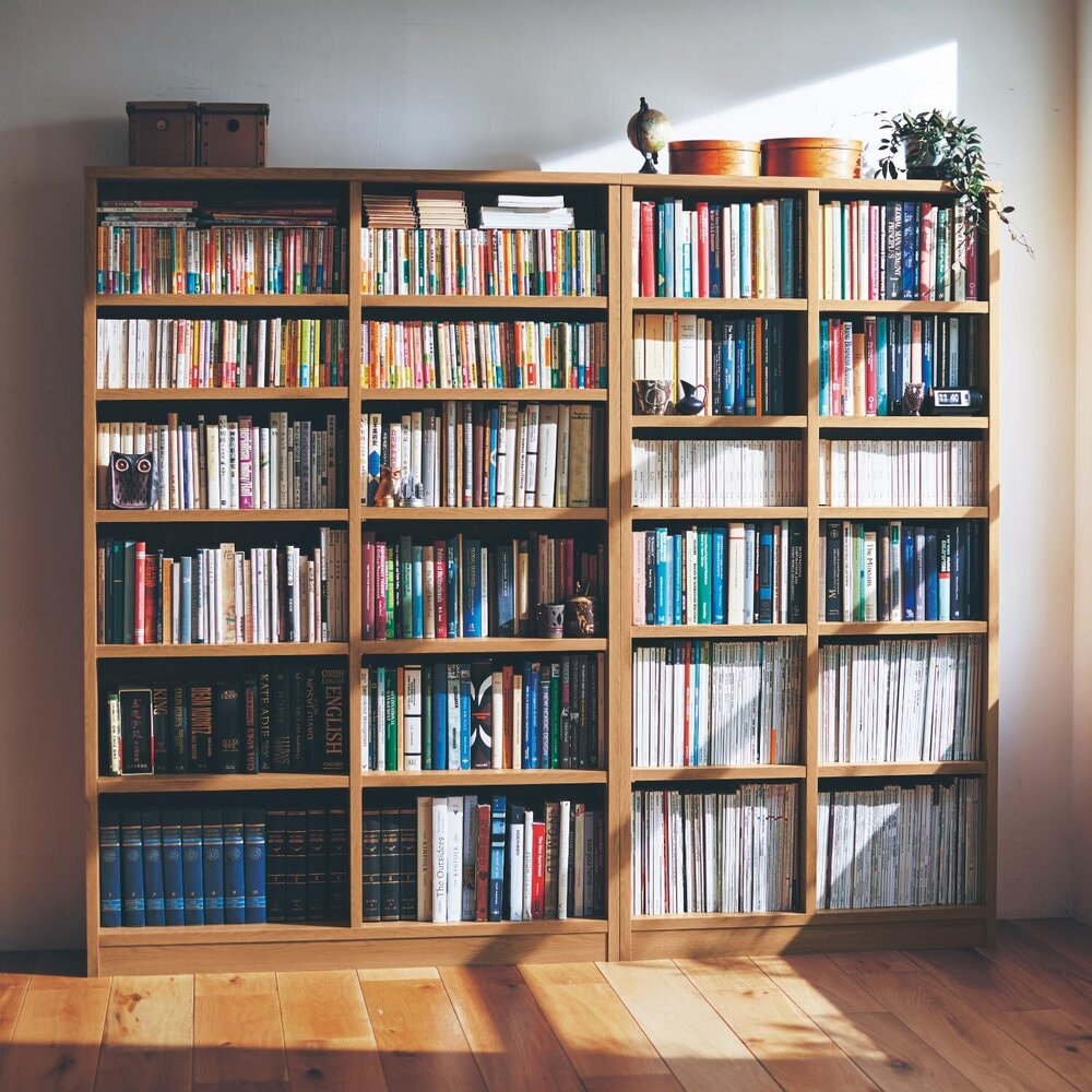 収納量にこだわった頑丈本棚［日本製］ ・オープンラック＜幅90／幅120cm＞スリーカラーズ／3colors