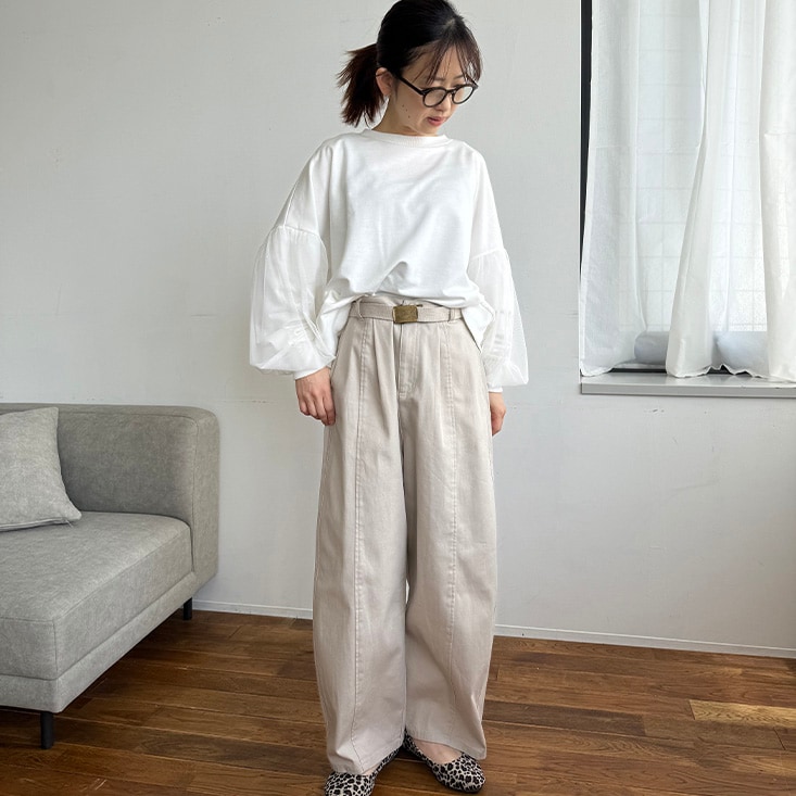 チュールドッキングボリュームスリーブミニ裏毛プルオーバー 【子供服 長袖】 パペル ラピス/Papel lapiz