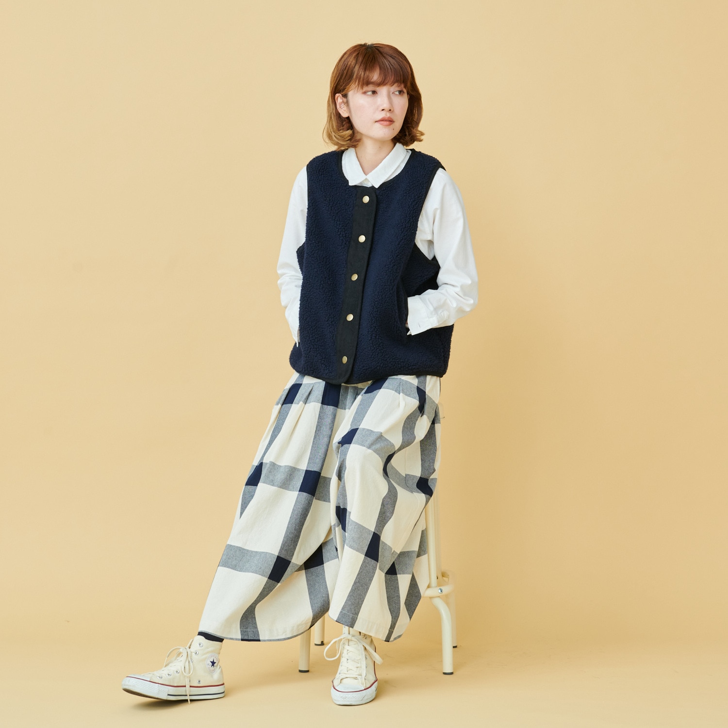 しっかりと柔らかい綿素材なので、年中着用可能です。
