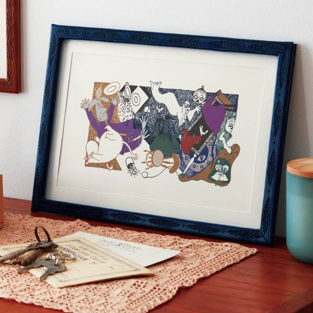 【匿名発送】ムーミン　絵画　絵　額入り　オシャレ ムーミン アートポスター（ア グッド ビュー／a good view