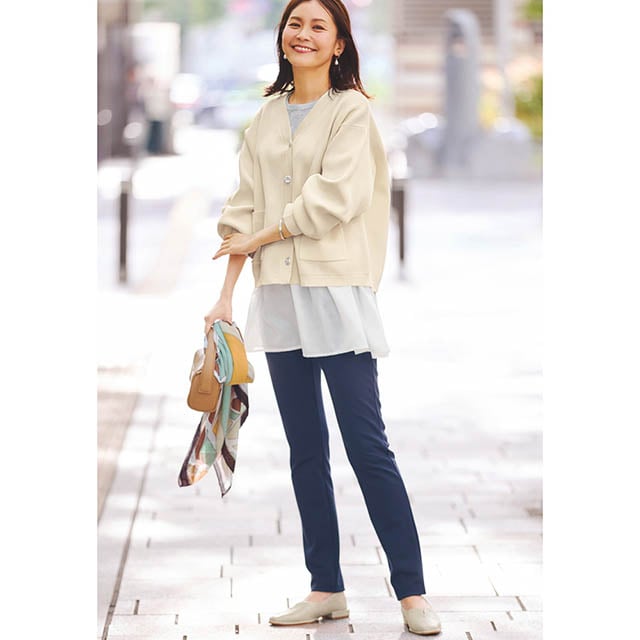 型崩れしにくく、高見えするのでキレイめの着こなしにも◎