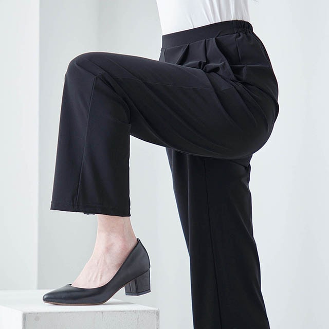 ストレッチ入りのカットソー素材だから動きやすい