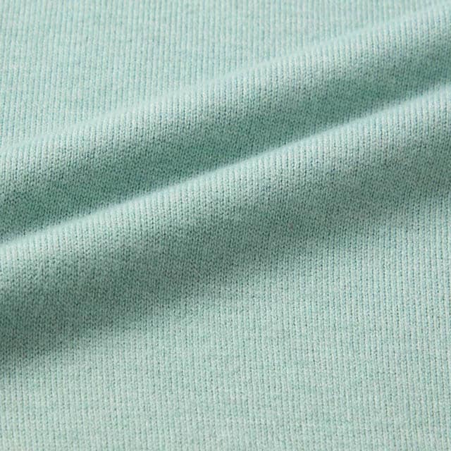 きれい見えする天竺編みのニット素材