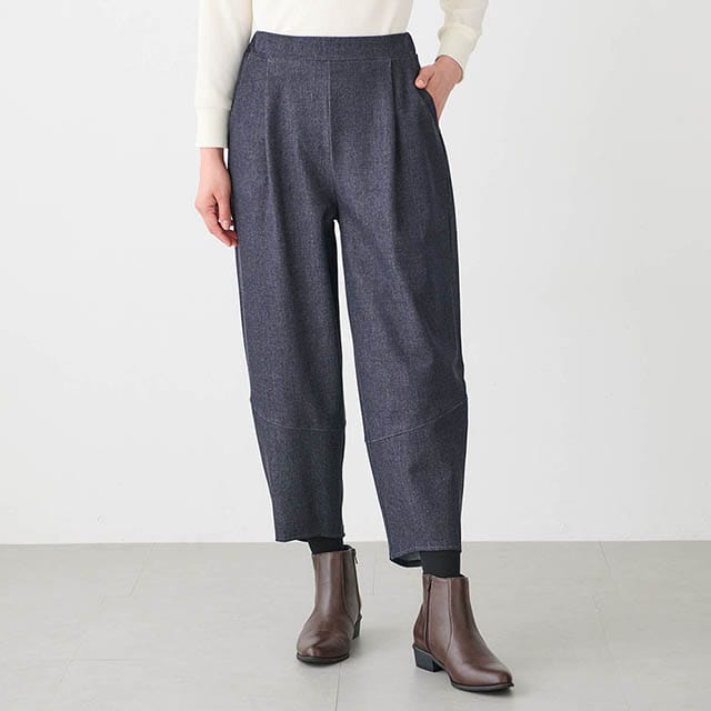 綿刺子織り コクーンパンツ 楽天市場】FACTORY 綿刺子織コクーンワイド