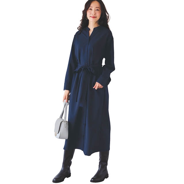 着まわし力抜群のシャツワンピース