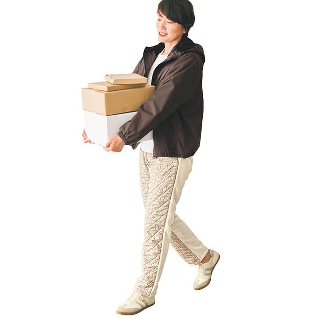 真冬の寒さもOK！中わた入りのあったかキルトパンツ