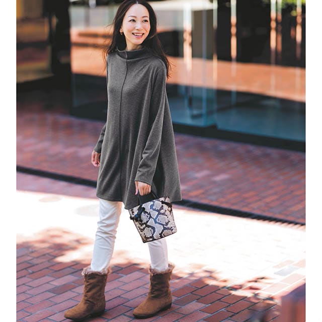 すっきり細見えを軽々叶える！360度美しい裏起毛チュニック