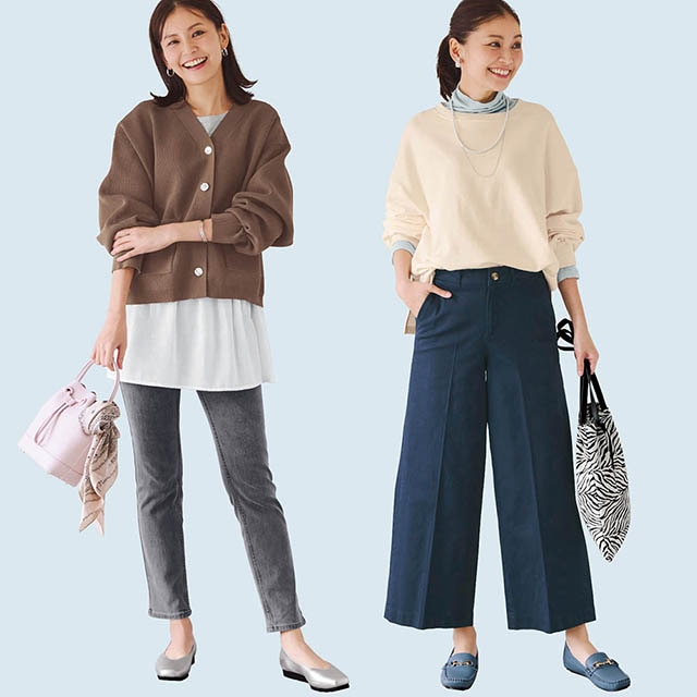 お手持ちのアイテムとも合わせやすいシンプルデザイン