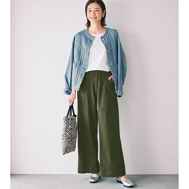 ワイドすぎないしゃれ見えベイカーパンツ