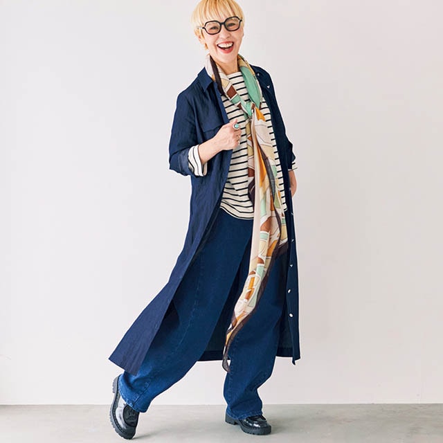 羽織りスタイルとしても2WAYで着回せる1枚