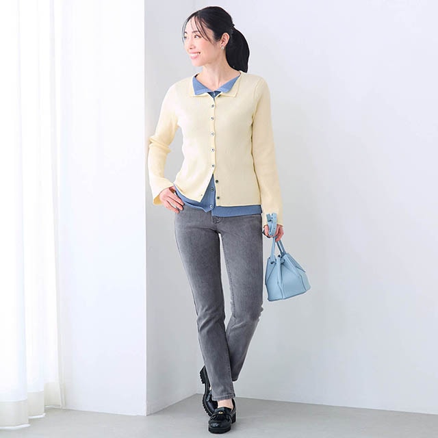 ほどよく肉厚な生地で体のラインを拾いにくいのもうれしい