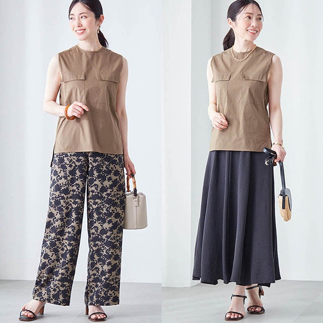 ボトムを選ばないから着こなしの幅も広がるのもうれしいポイント