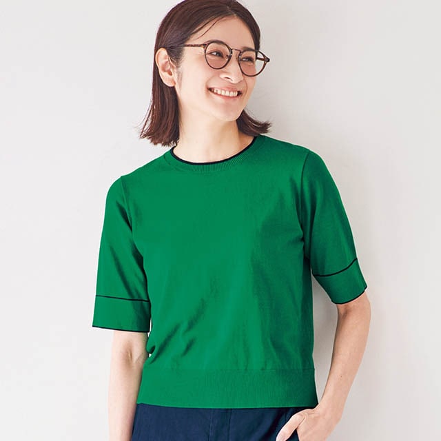 Tシャツ感覚なのに着映えるニット