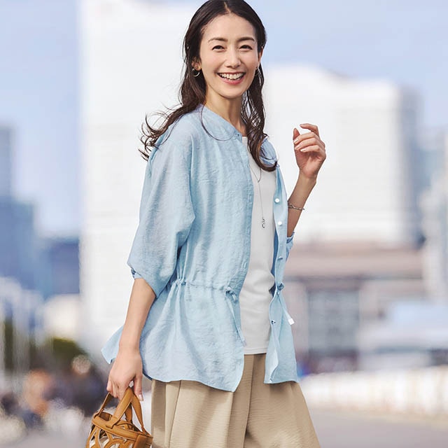 透けを気にせず、品よく着られる！大人のシアーブラウス＆タンクトップ