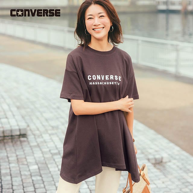 腰まわりをまるごと包み込む、安心感のある長め丈チュニック