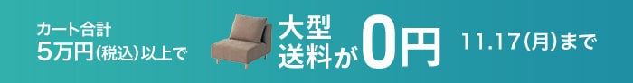 対象商品を含むカート合計金額5万円以上で大型送料無料