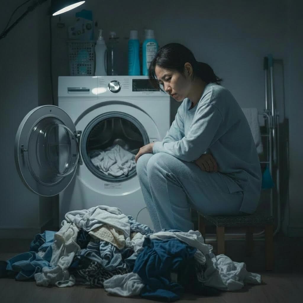 疲れ果てた女性