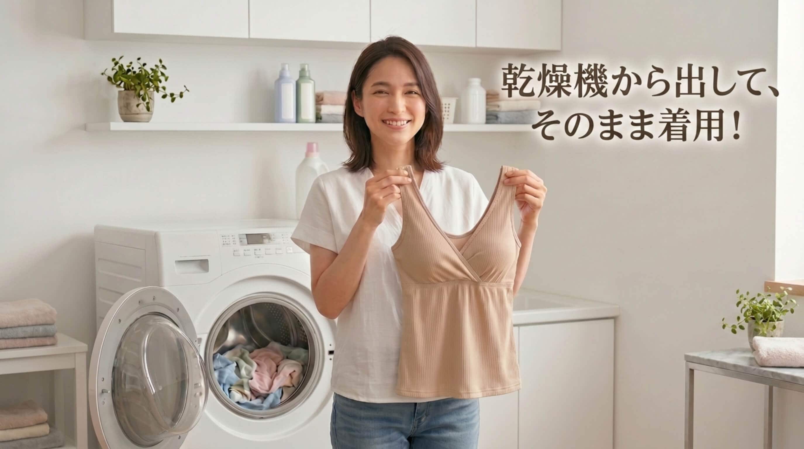 乾燥機から出して、そのまま着用！