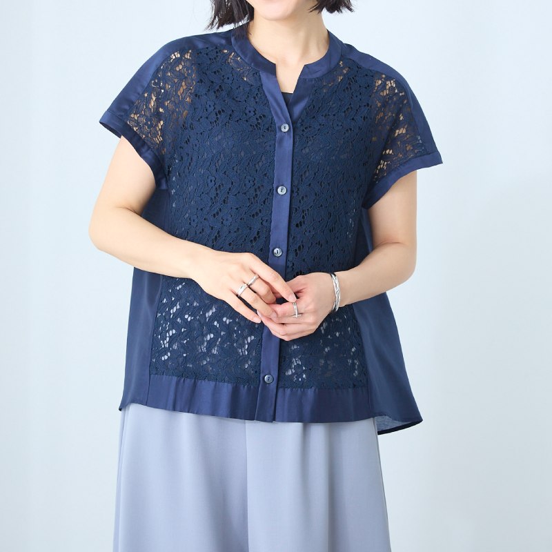 大人の女心をくすぐるレース切替えシャツ 大人の女心をくすぐるレース切替えシャツ
