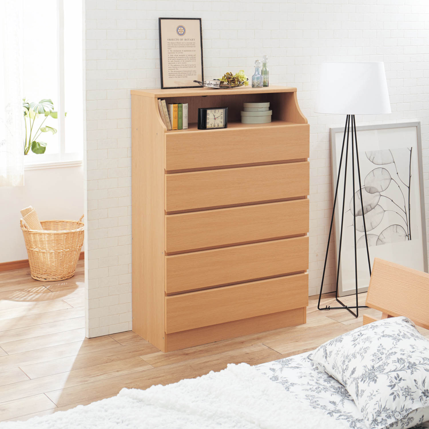 【ベルメゾン】幅が選べる簡単組み立てチェスト(高さ133cm)