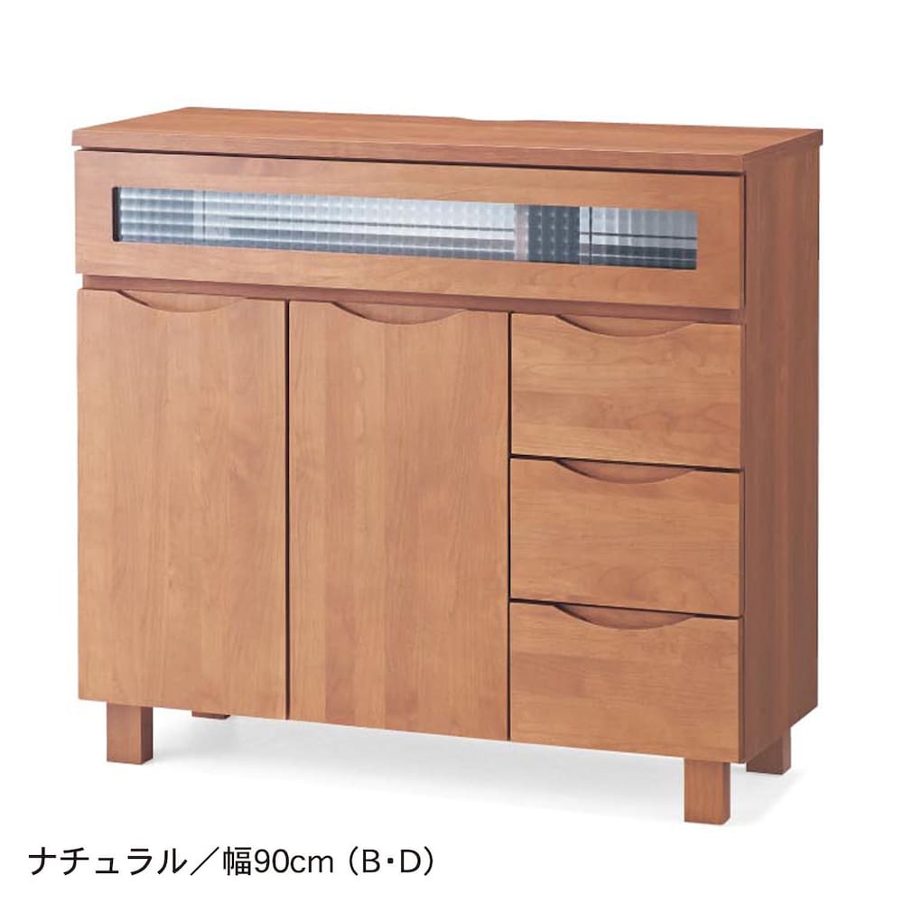 ナチュラル／B・幅90×奥行36cm、D・幅90×奥行46cm