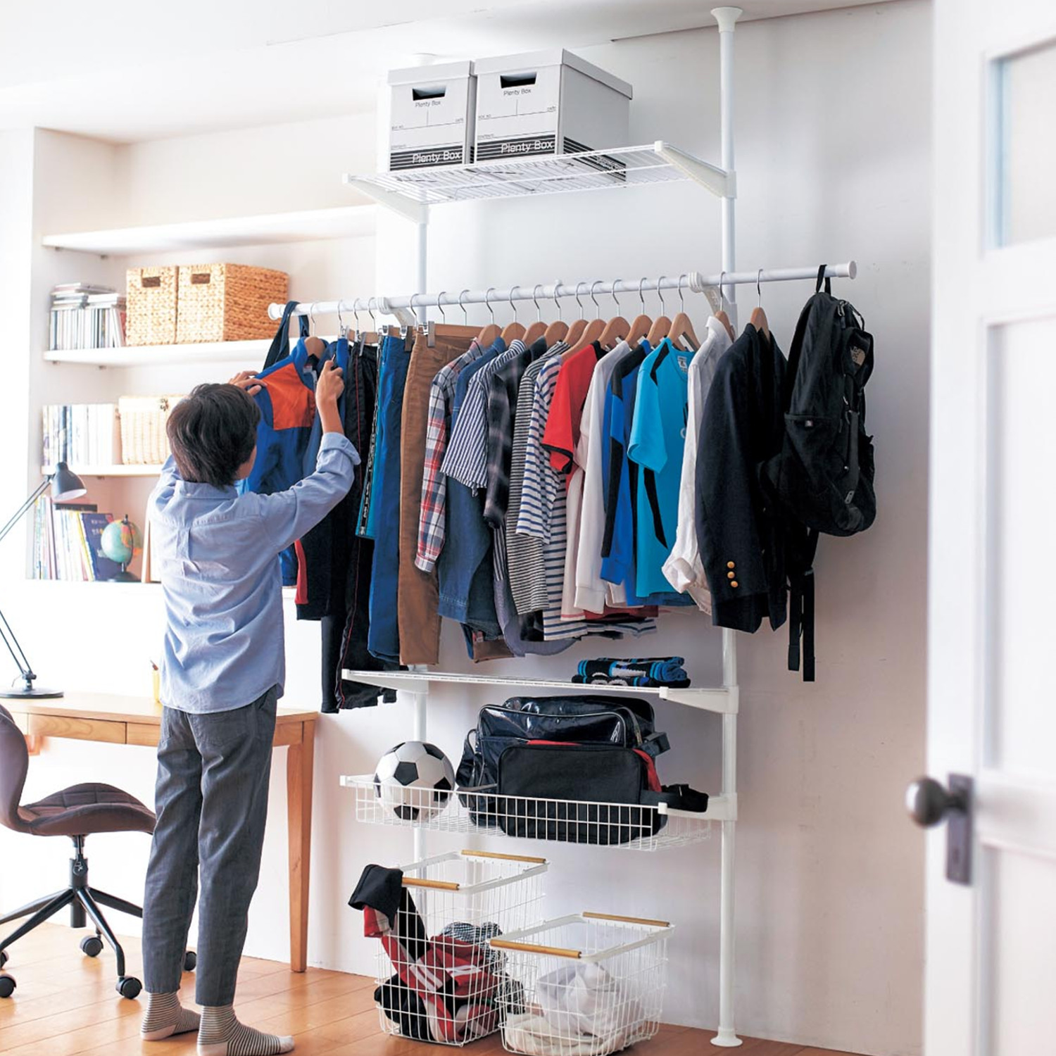 薄型簡単突っ張りクローゼットハンガーラック 通販のベルメゾンネット 薄型簡単突っ張りクローゼットハンガーラック 通販のベルメゾンネット