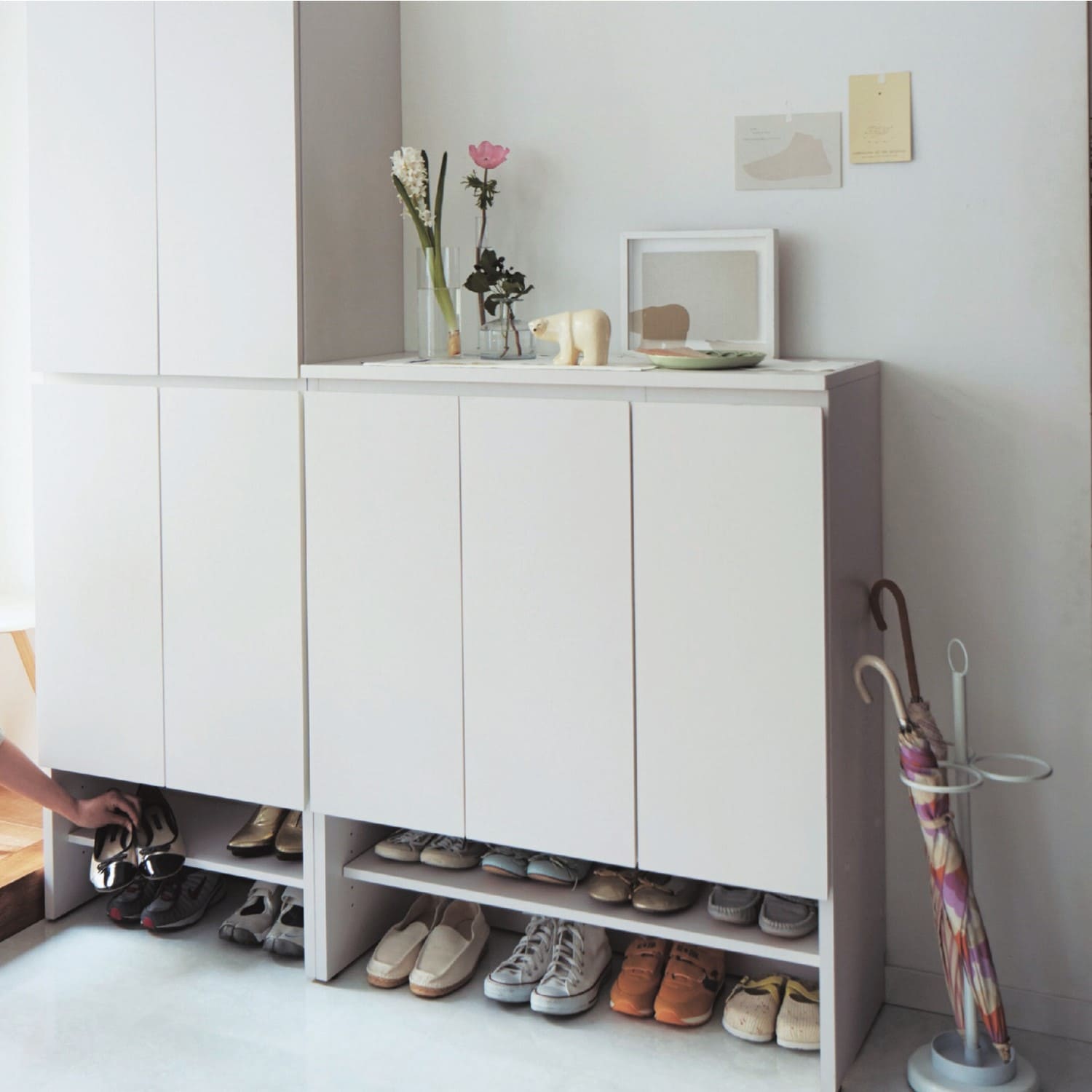 【ベルメゾン】オープン棚付きシューズボックス 【ベルメゾン】オープン棚付きシューズボックス