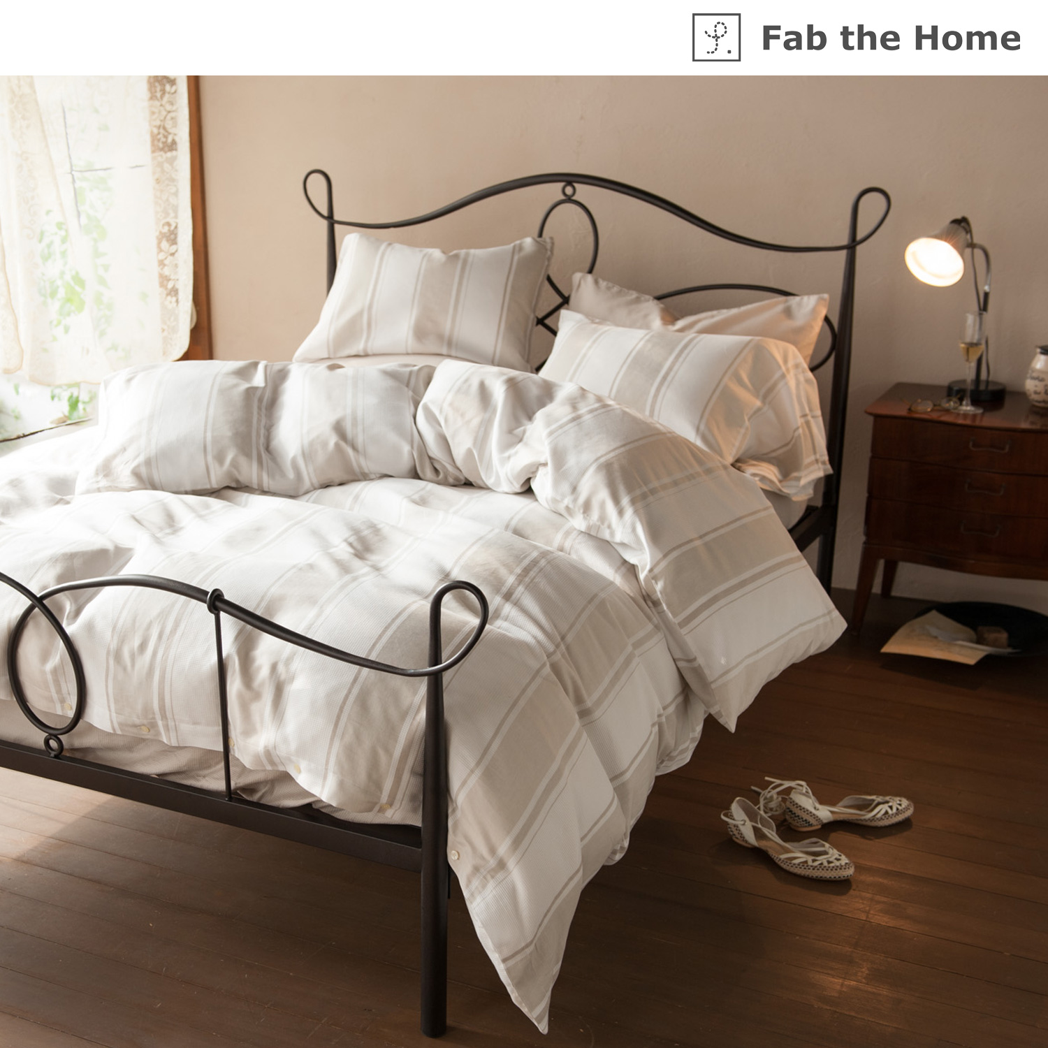 【ファブザホーム/Fab the Home】綿ワッフル素材を使用した枕カバー・掛け布団カバー(単品)