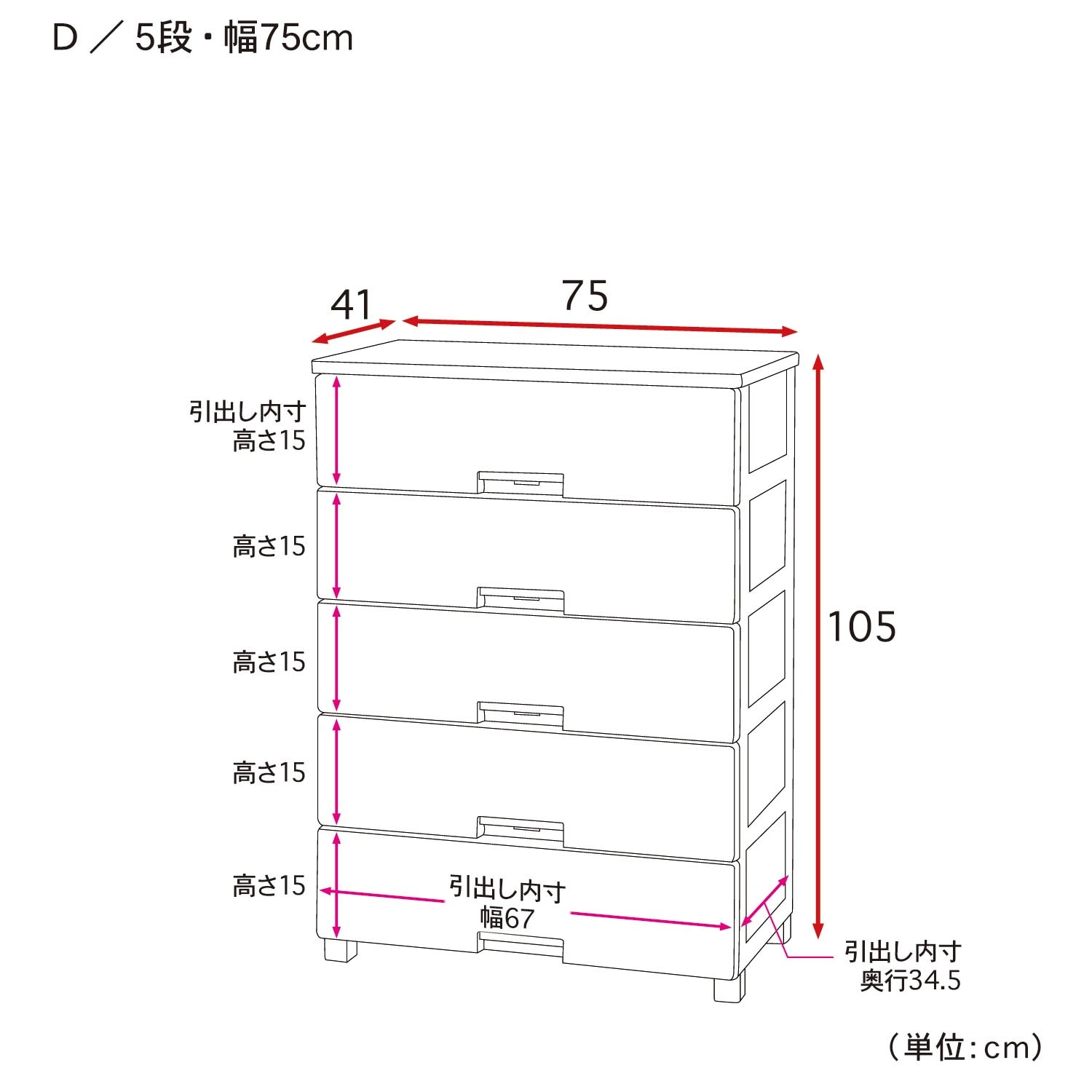 引出しロック機能付きメッシュ柄チェスト（タンス/衣類チェスト/ワード