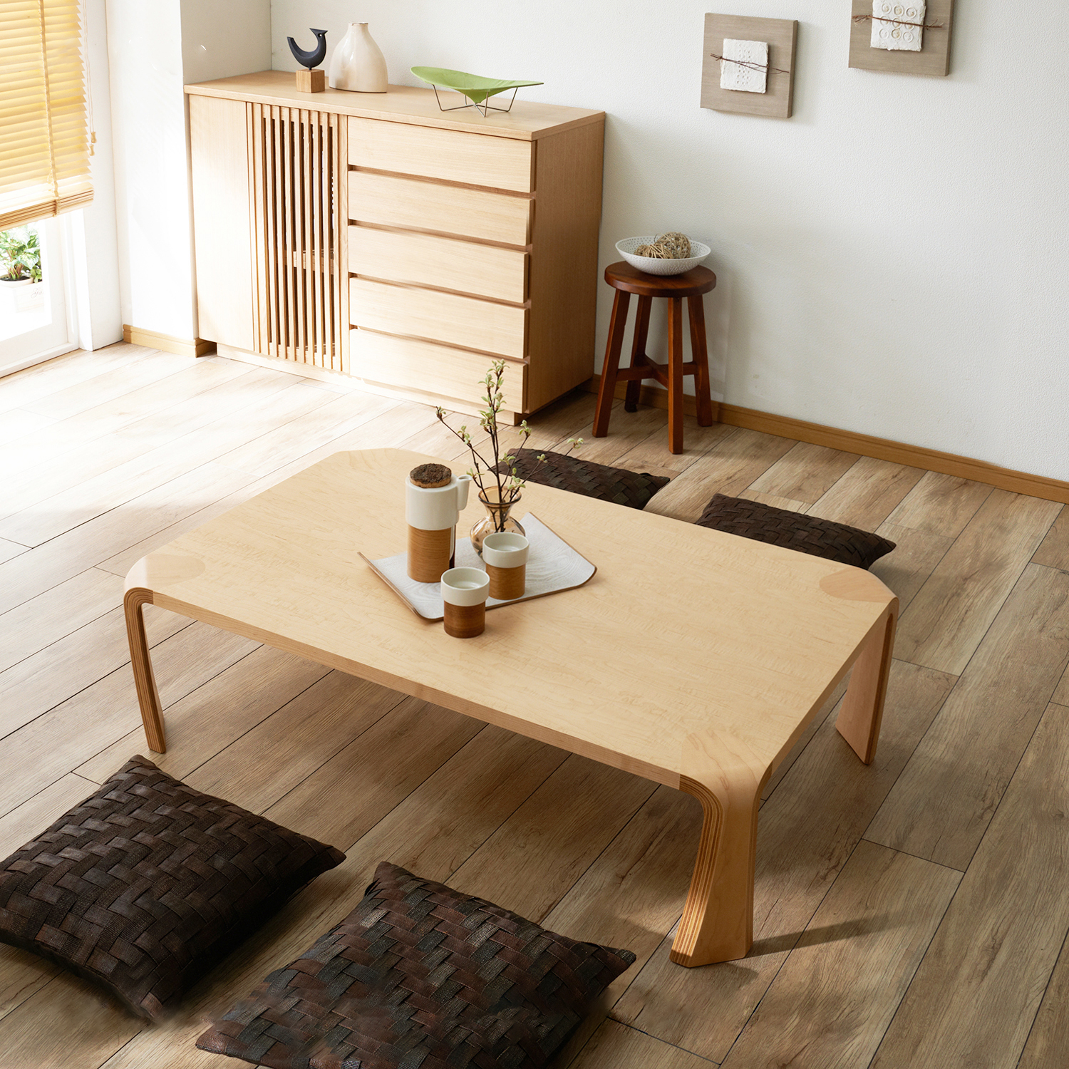 【天童木工】メープル材の座卓【日本製】(天童木工)
